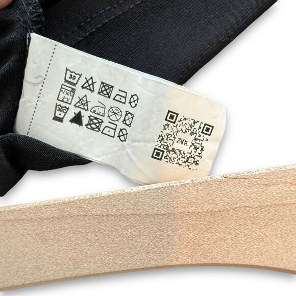 Zara LittleBlackDress Slip Slinky Cowl Draped Neck Open Back Midi L Minimalist - Picture 9 of 10